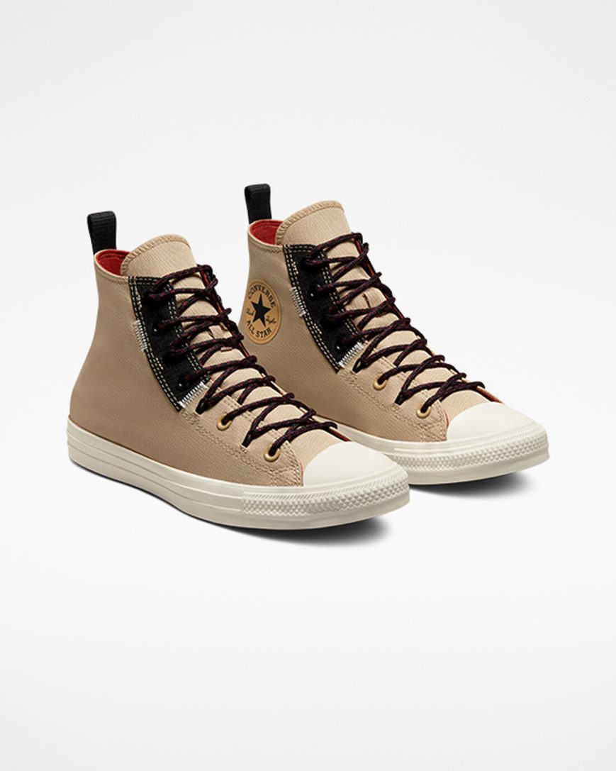 Women's Converse Chuck Taylor All Star Rugged Basics High Top Shoes Khaki / Orange | AU 49E31G